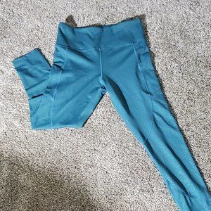 Zyia Teal Floral Pocket Leggings